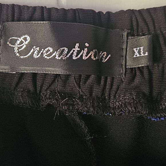 Creations Colorful Abstract Print Stretch Pants - Picture 2 of 5